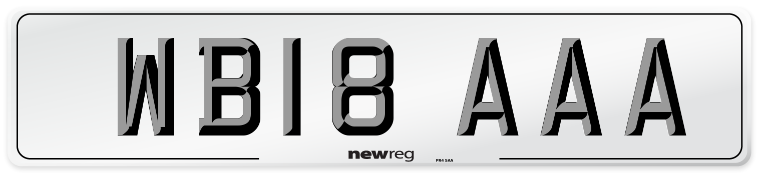WB18 AAA Number Plate from New Reg